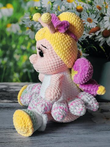 Интерьерная игрушка "Фея-бабочка", 34 см., мягкая, плюшевая., изображение 3