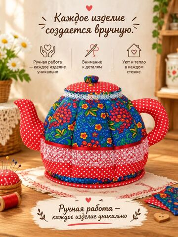 Грелка на чайник с подставкой, изображение 8
