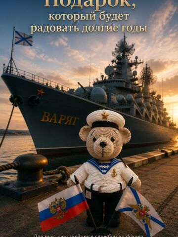 Мишка моряк вязаный, изображение 9