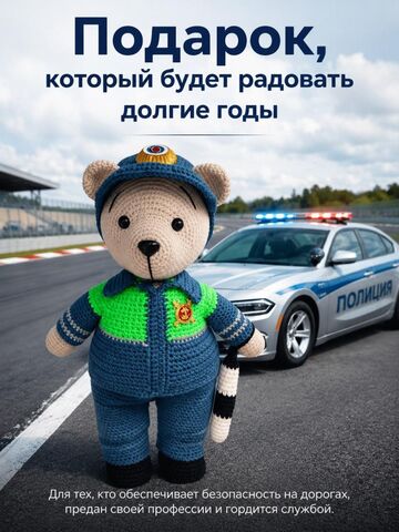 Мишка вязаный ДПС, изображение 9