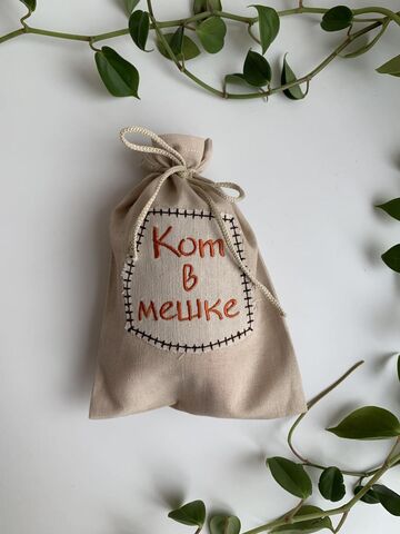 Кот в мешке, плюшевый сувенир, Основной цвет: Оранжевый, изображение 2