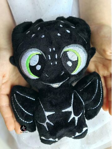Мягкая игрушка плюшевый Дракон черный "Сувенир Дракоша FomiToys 16 см" Подарок на день рождения/ на новый год, Основной цвет: Черный