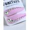 Розовая заколка для волос со стразами 5 см ручной работы FomiToys