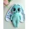 Мягкая плюшевая игрушка Зайка с длинными ушами FomiToys. Индивидуальная метрика, Основной цвет: Бирюзовый