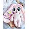 Мягкая плюшевая игрушка Зайка с длинными ушами и метрикой FomiToys 24 см ручная работа подарок на выписку, Вариации товаров: 2, изображение 3
