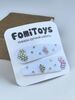 Белая заколка для волос со стразами 5 см ручной работы FomiToys