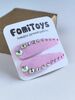 Розовая заколка для волос со стразами 5 см ручной работы FomiToys