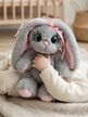 Плюшевая зайка ручной работы 25 см, именная игрушка с метрикой на ушке, подарок FomiToys