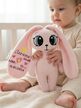 Мягкая плюшевая игрушка Зайка с длинными ушами и метрикой FomiToys 24 см ручная работа подарок на выписку, Вариации товаров: 2