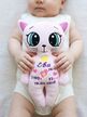 Игрушка мягкая для новорожденных Котик с метрикой FomiToys 24 см ручная работа, Вариации товаров: 3