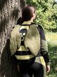 Пчела , шершень с черепом: рюкзак, вещмешок 32х48 см, натуральный лен