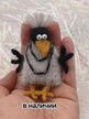 Ворона Игрушка вязаная Брелок Сувенир Брошь