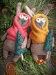 Вязаный заяц. Игрушка ручной работы.
